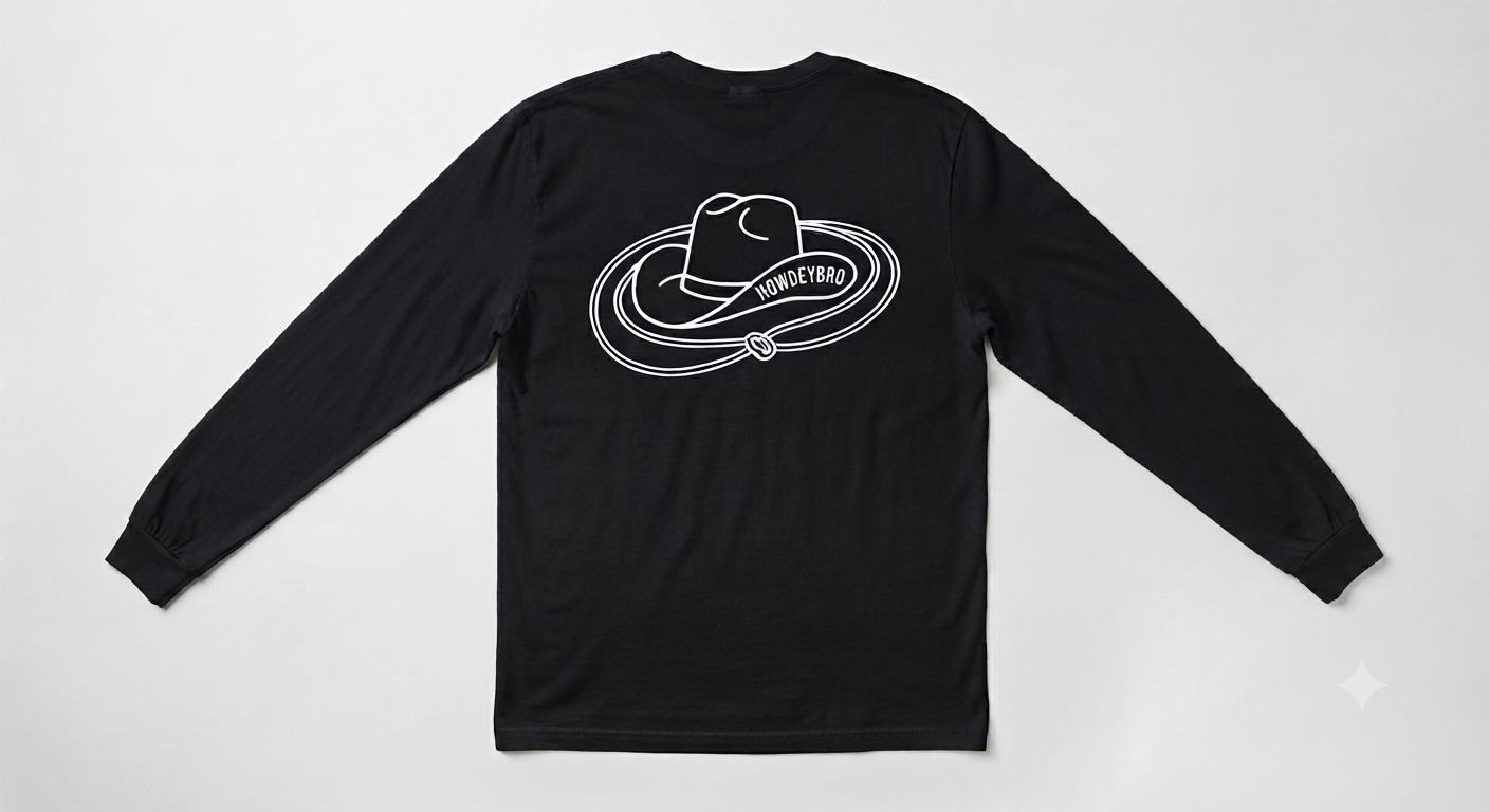 HOWDEYBRO BLACK LONG SLEEVE