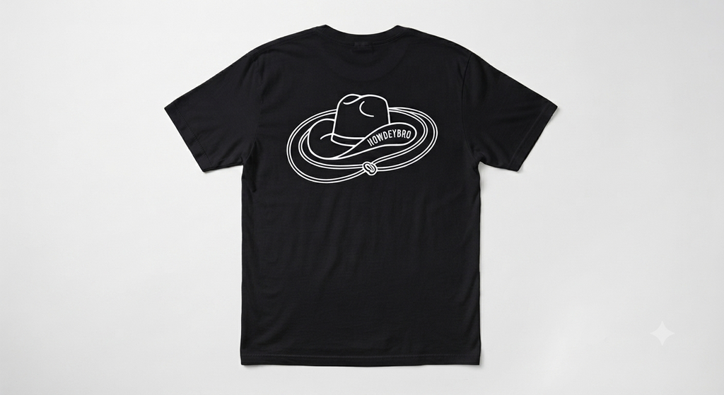 HOWDEYBRO BLACK T-SHIRT