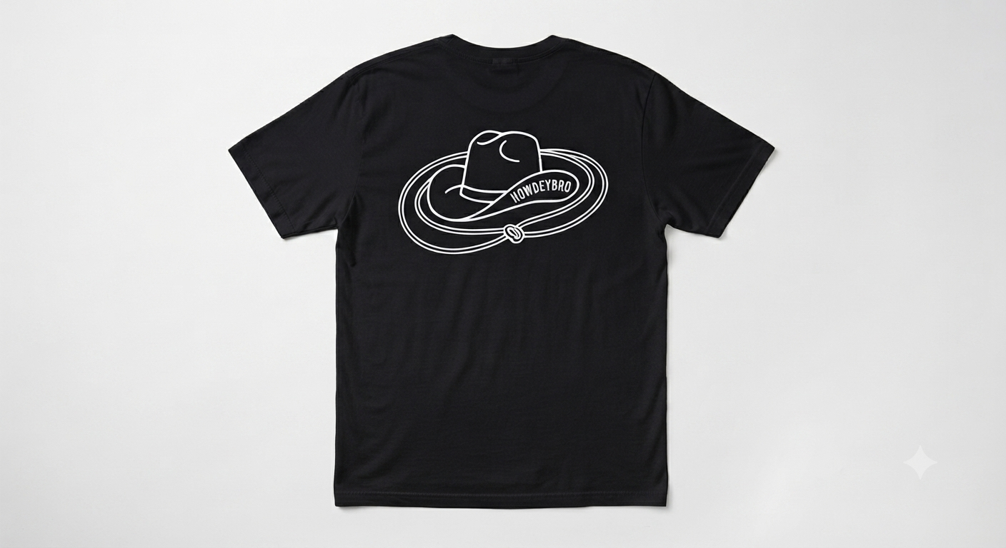 HOWDEYBRO BLACK T-SHIRT