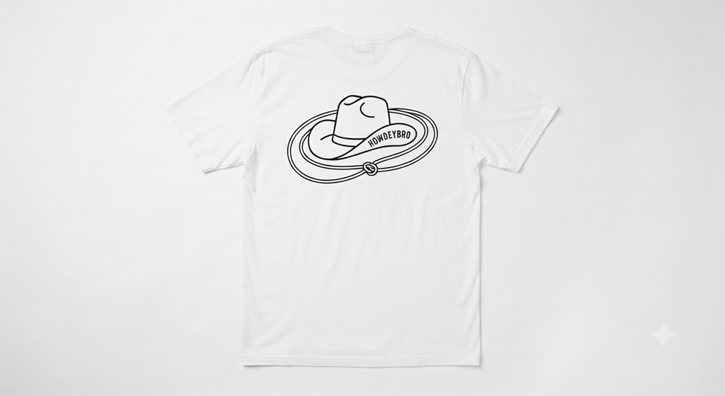 HOWDEYBRO WHITE T-SHIRT